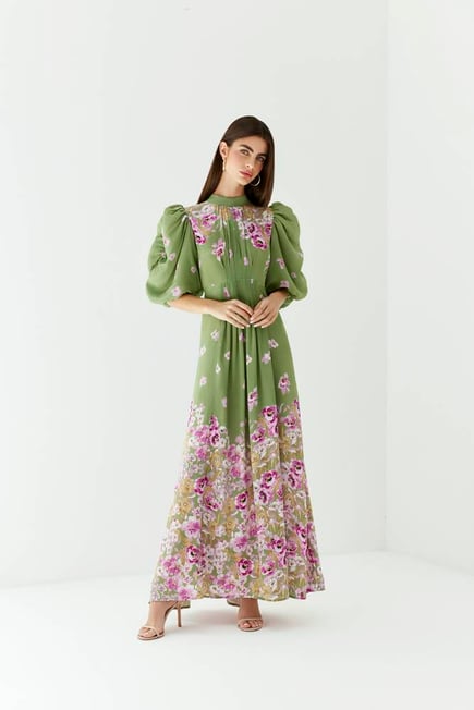 Crepe Tieback Gown