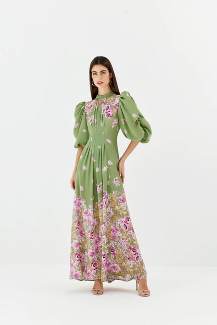 Crepe Tieback Gown