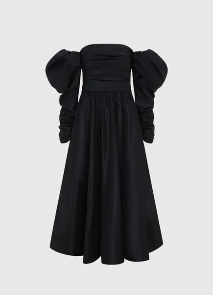 Matilda Puff Sleeve Midi Dress -  Blush