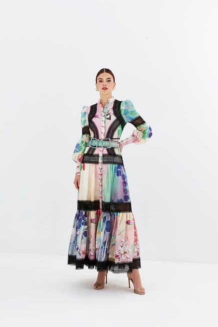 HONEYCOMB CACTI l SILK LINEN MAXI