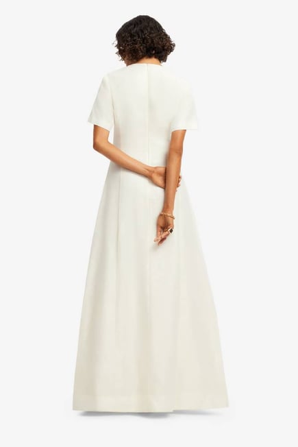 Alice Applique Short Sleeve Maxi Dress - Snow