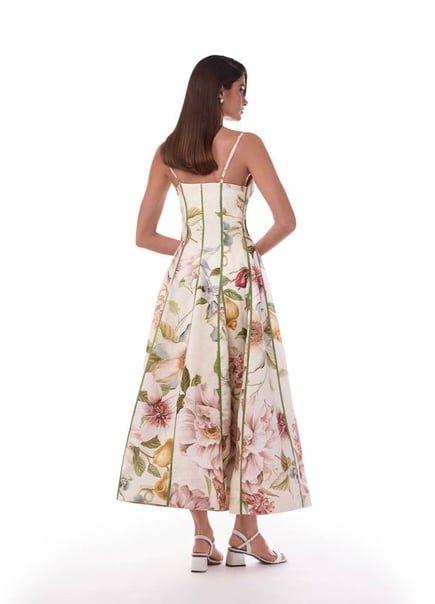 Amoréa Bustier Midi Dress – Olive