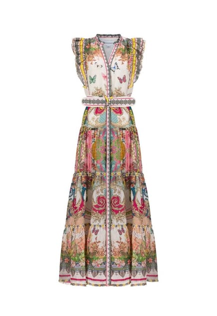 STARBRIGHT SILK LINEN MAXI-ANGELIC
