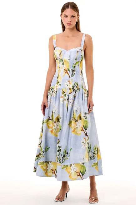 SERAPHINA DRESS - ANISA SKY LEMON