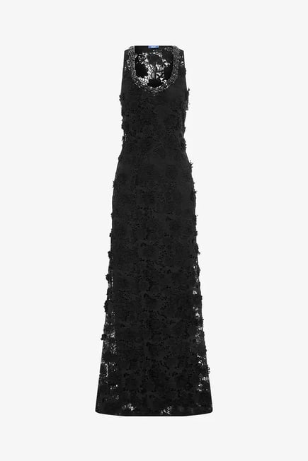 Lace Embellished Maxi Dress