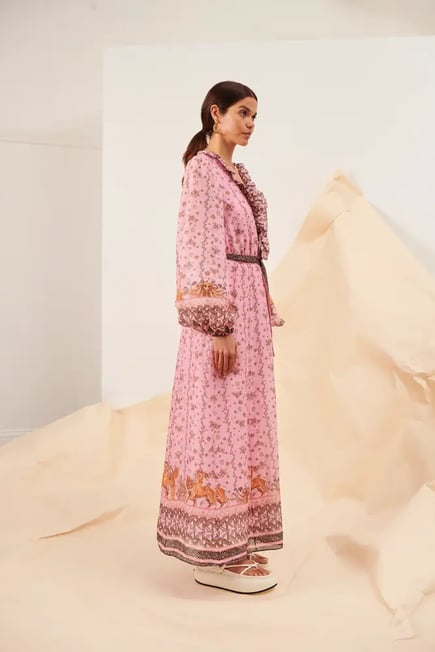 DELPHI V NECK GOWN