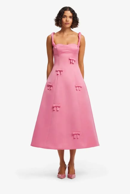 Beatrice  Bow Midi Dress