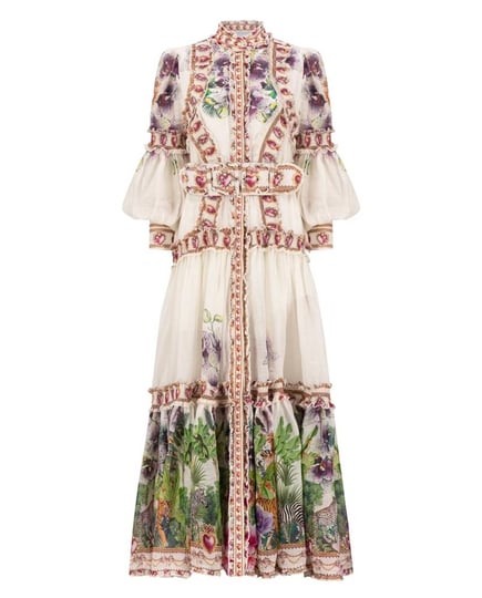Jungle silk linen Maxi