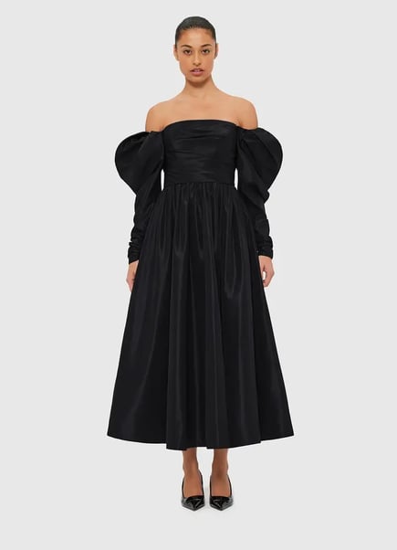 Matilda Puff Sleeve Midi Dress -  Blush