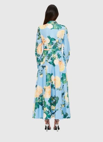 Zara Shirt Midi Dress Blue