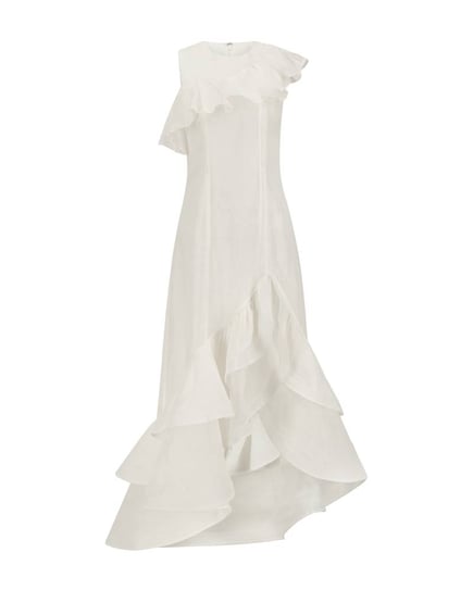 Elara asymmetric ruffled dress