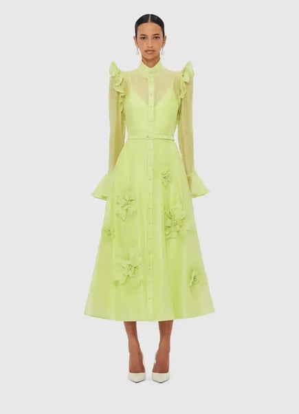 Petal Butterfly Sleeve Midi Dress