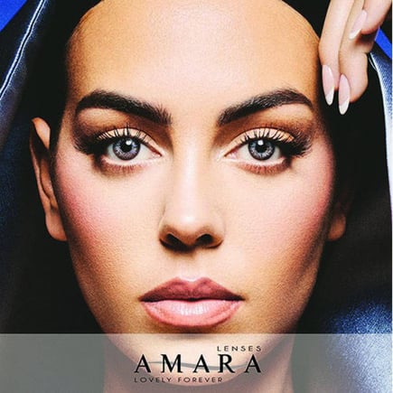   عدسات امارا مجموعة جورجينا لون ميتال جراي عرض