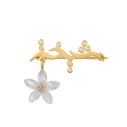 brooch | name Sheikha Pink flower diamond