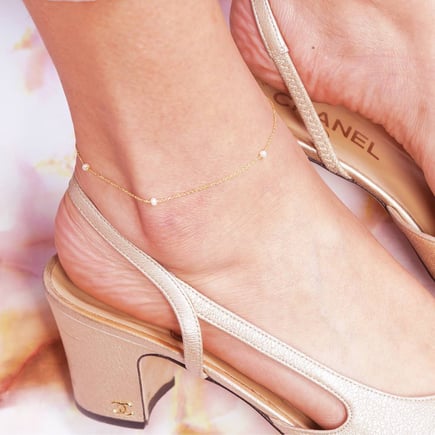 Pearl Anklet – 18K Gold