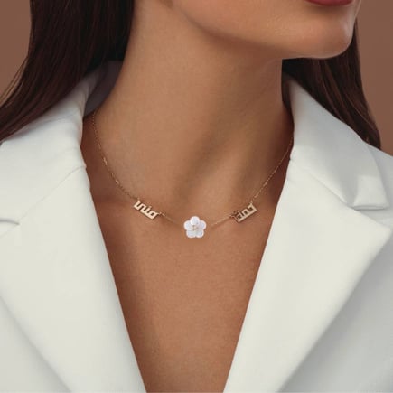 Two Names Necklace | 18K Gold and Zircon