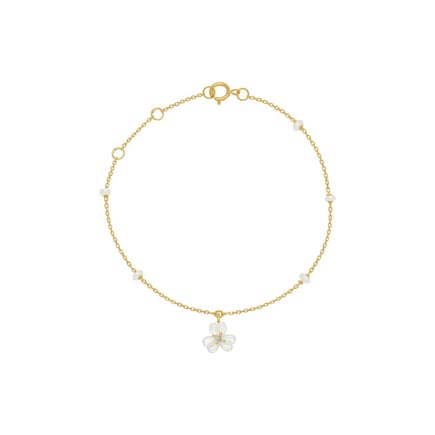 Iris Bloom Anklet | 18K Gold and Diamonds