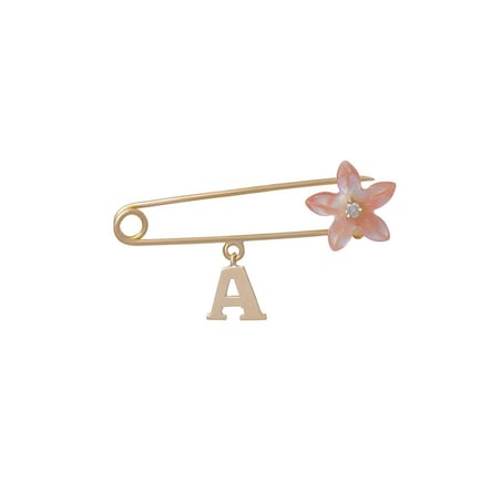 Baby Letter Brooch – 18K Gold & Diamonds (English Letters)