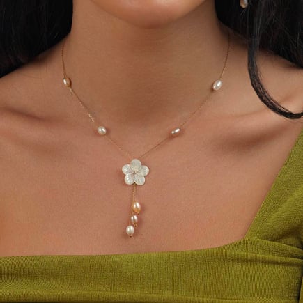 Jasmine necklace | 18k gold and diamonds