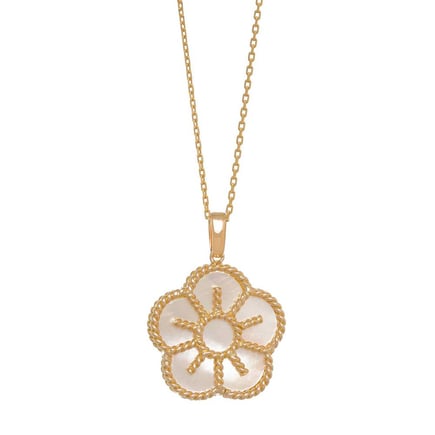 mina white necklace | 18K gold