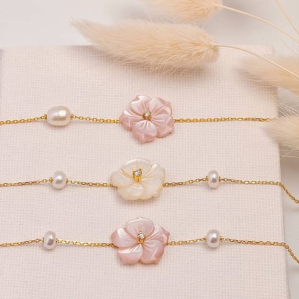 Lulea Pearl Bracelet – 18K Gold & Diamonds