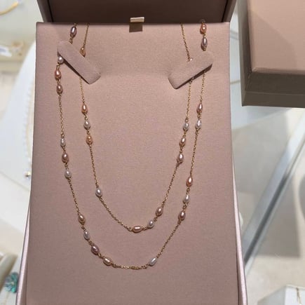 Pearl of Colors Necklace | 18k Gold