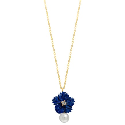 Blue Flower Set | 18K Gold and Diamonds