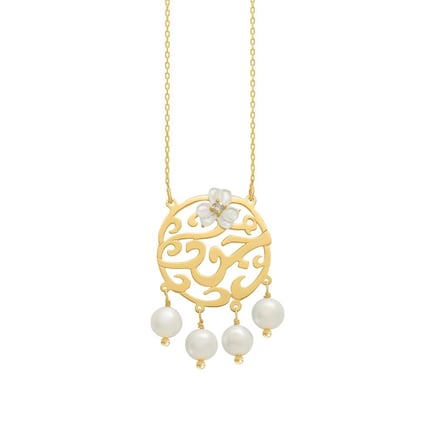 Iris Name Pearl Necklace | 18k Gold and Diamonds 💎