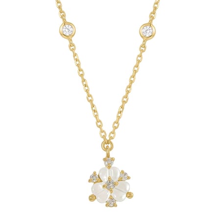 Iris Stone Pearl Anklet | 18K Gold and Diamonds