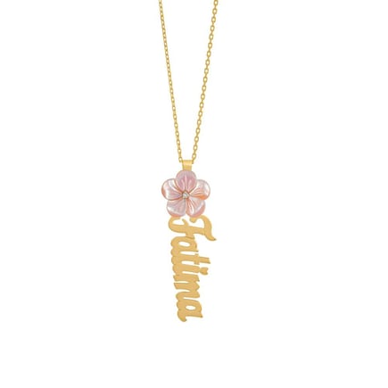 English name necklace | 18K gold and diamonds