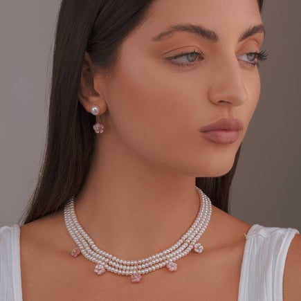 Pearl of the East Set – 18K Gold & Diamonds