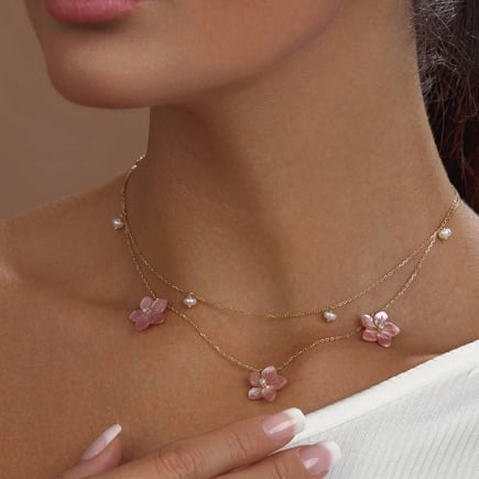تشوكر الداليا |  ذهب  18K وألماس