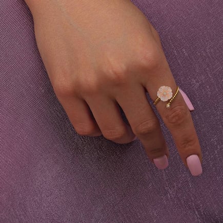 Lulea Ring Pink |  18k Gold and Diamonds