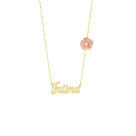 English name necklace |  18k gold and diamonds