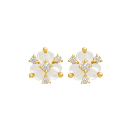 Iris Blossom Earrings | 18K Gold and Diamonds