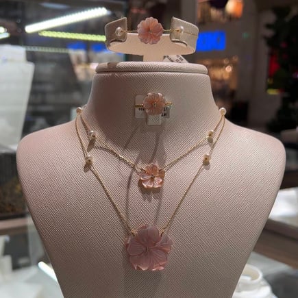 Lulia Pink Set | 18K Gold and Diamonds