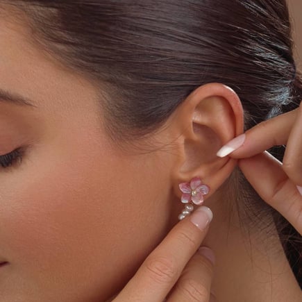 اقراط داليا |  ذهب  18K وألماس