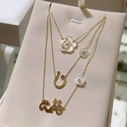   jawahir necklace set | 18K gold and diamonds