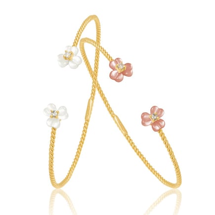 Iris Bangle | 18K Gold and Diamonds