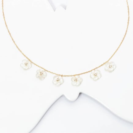 Raspberry Flower Choker | 18K Gold and Diamonds