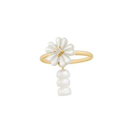 خاتم زهرة الكاميليا | ذهب 18K وألماس