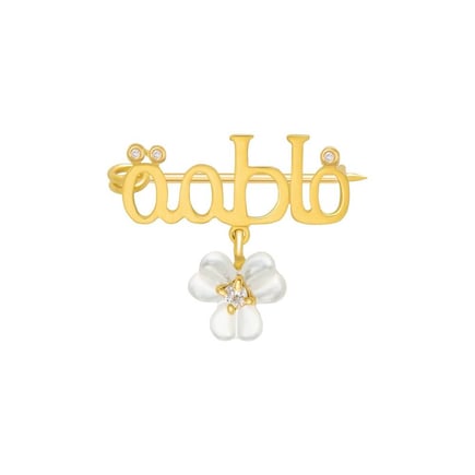 Iris Name with Stones | 18K Gold & Diamond 💎