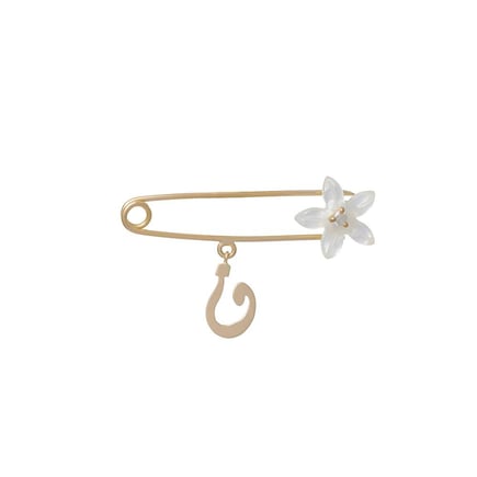 Baby Letter Brooch – 18K Gold & Diamonds