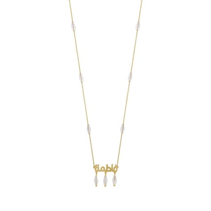 Crystal necklace | 18K gold and cubic zirconia