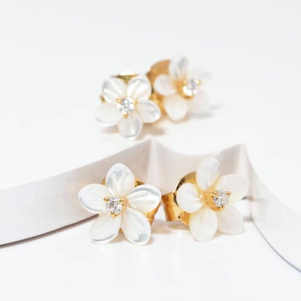 Jasmine Earrings – 18K Gold & Diamonds