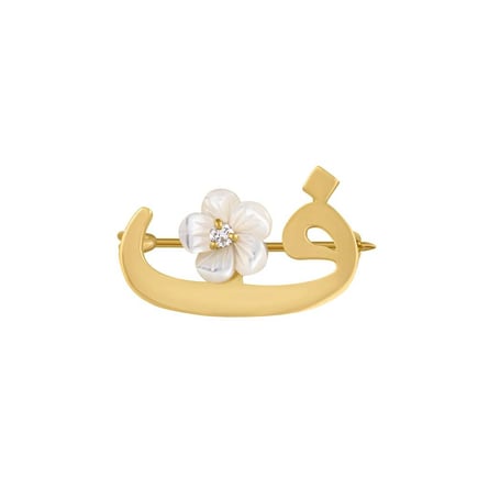 Princess brooch |  18k gold and diamonds
