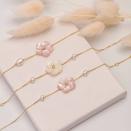Lulea Pearl Bracelet – 18K Gold & Diamonds