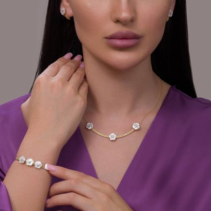 طقم مسك | ذهب 18K وألماس