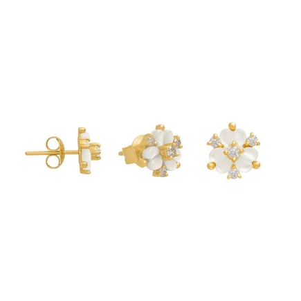 Iris Blossom Earrings | 18K Gold and Diamonds