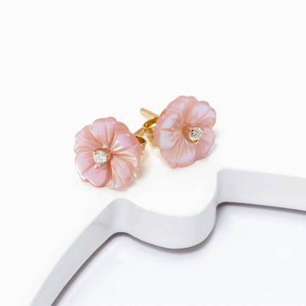 Luela Earrings – 18K Gold & Zircon